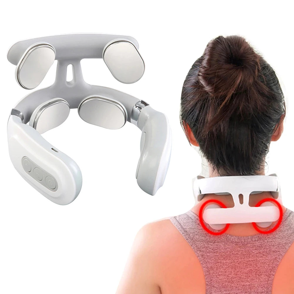 4-Head Heated Neck Massager