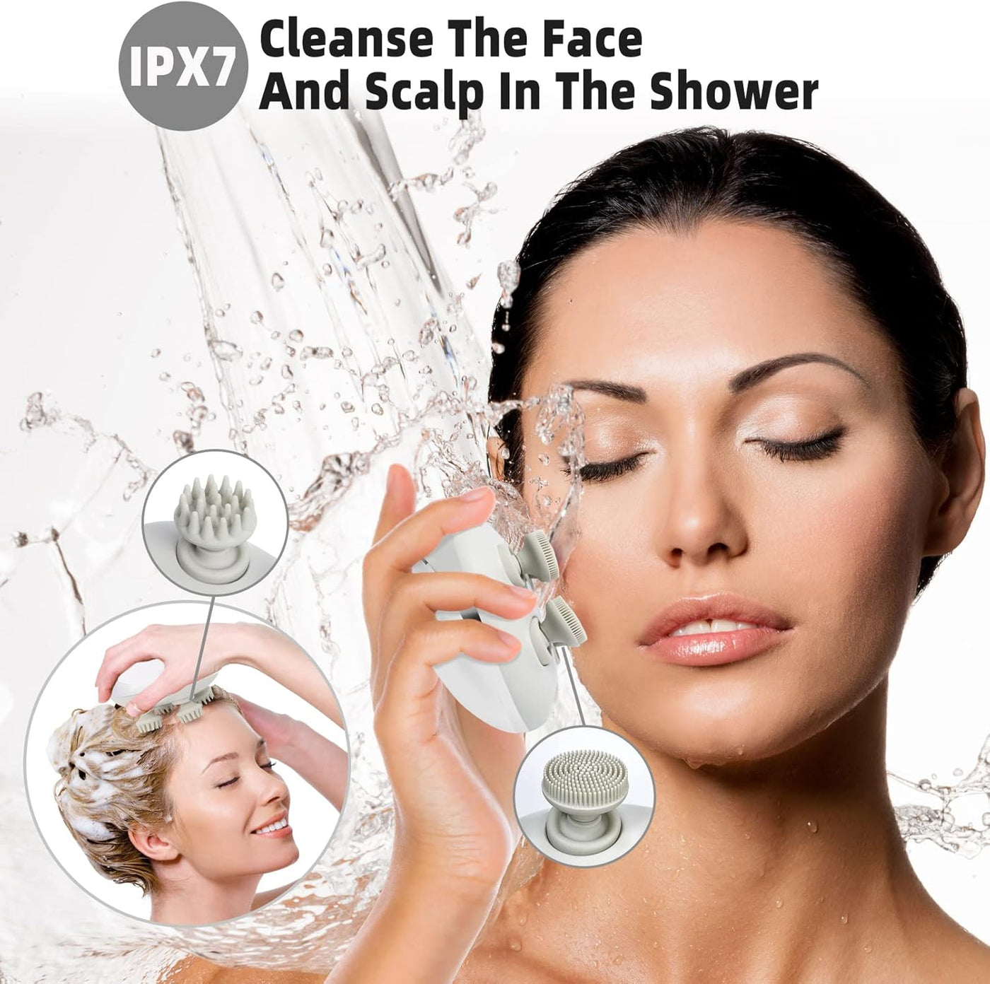 5 in 1 Electric Scalp Massager, Portable Heated Head Hair Massager with 88 Kneading Nodes, 2 Massage Styles, 3 Speed Modes for Hair Growth, Stress Relief and Deep Clean, Gifts for Women Men